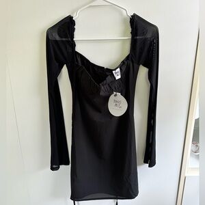NWT Princess Polly Black mini dress Size 2